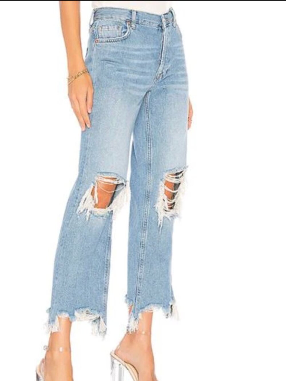 {We The Free | Free People} Distressed Maggie Jeans ~ Size 29 - Picture 2 of 16